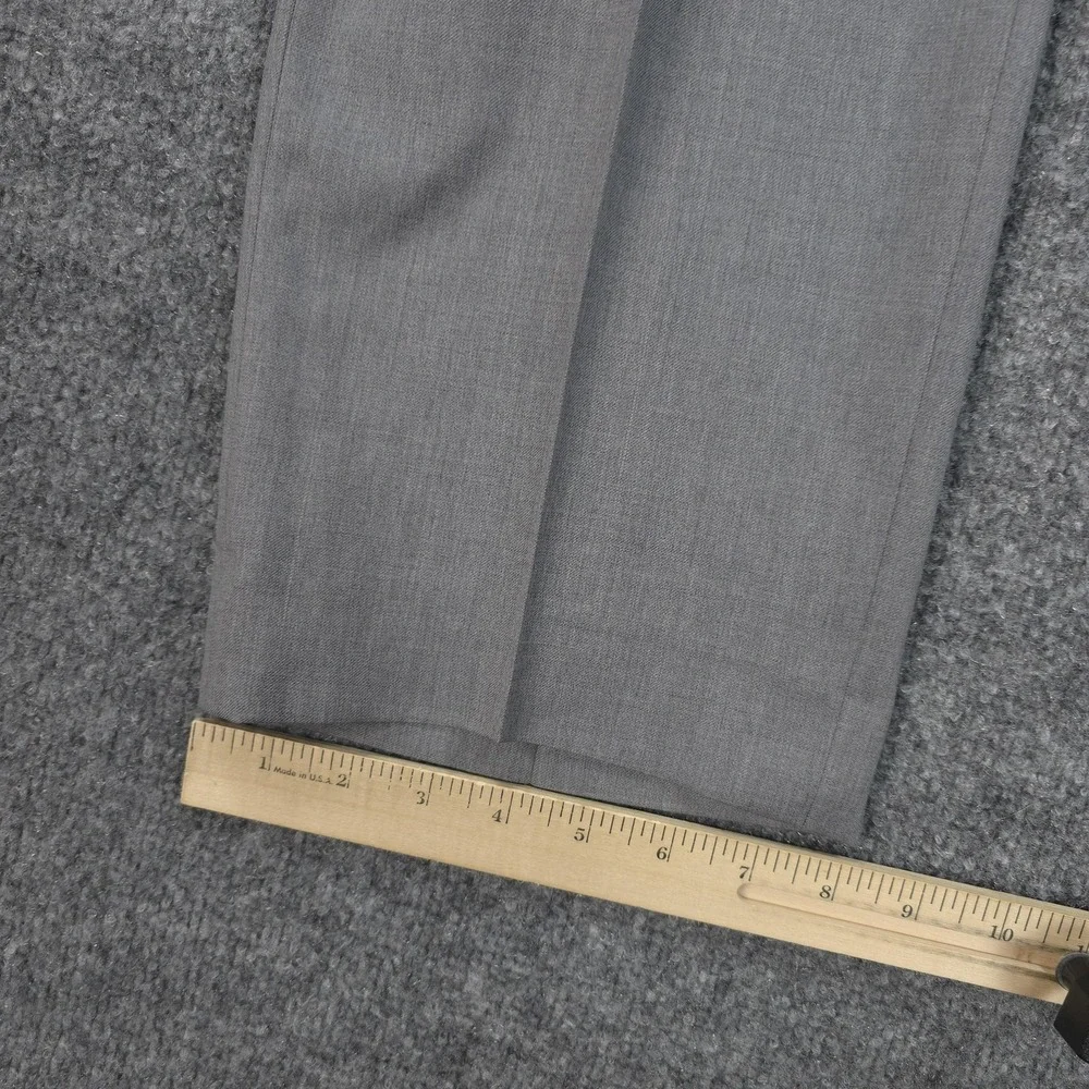 Hugo Boss Pants Mens 38x33 Gray Cagan 100% Virgin‎ Wool Dress Slacks Business